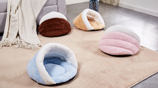 HKM-183187 Washable Triangle Cat Sleeping Bag Kennel in Multiple Colors and Sizes
