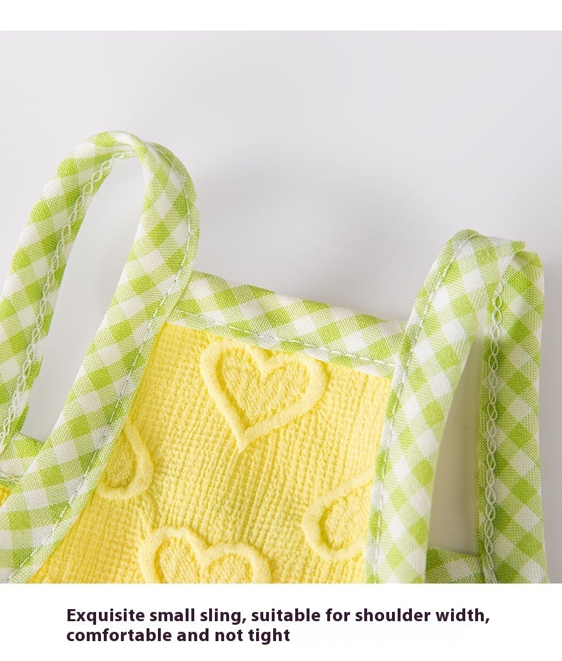 HKM-183315 Heart Relief Bow Suspenders Vest for Small Dogs in Bundy Blue, A & L Pink, Rock Yellow - XS to XXL Sizes