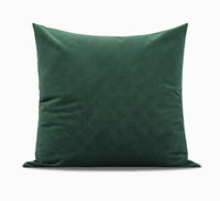 HKM-183443 Dark Green Geometric Quilted Pillow Cover with Optional Insert – 45cm, 50cm, 55cm Sizes