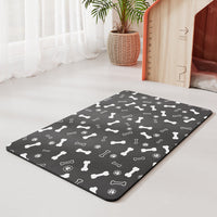 HKM-183443 Minimalist Pet Feeding Mat Repeated Washing Water-absorbing Non-slip Mat Rest Sleep