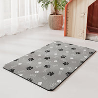 HKM-183443 Minimalist Pet Feeding Mat Repeated Washing Water-absorbing Non-slip Mat Rest Sleep