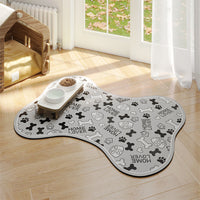 HKM-183443 Minimalist Pet Feeding Mat Repeated Washing Water-absorbing Non-slip Mat Rest Sleep