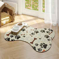 HKM-183443 Minimalist Pet Feeding Mat Repeated Washing Water-absorbing Non-slip Mat Rest Sleep