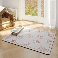 HKM-183443 Minimalist Pet Feeding Mat Repeated Washing Water-absorbing Non-slip Mat Rest Sleep