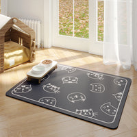 HKM-183443 Minimalist Pet Feeding Mat Repeated Washing Water-absorbing Non-slip Mat Rest Sleep