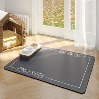HKM-183443 Minimalist Pet Feeding Mat Repeated Washing Water-absorbing Non-slip Mat Rest Sleep