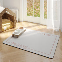 HKM-183443 Minimalist Pet Feeding Mat Repeated Washing Water-absorbing Non-slip Mat Rest Sleep
