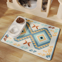 HKM-183443 Minimalist Pet Feeding Mat Repeated Washing Water-absorbing Non-slip Mat Rest Sleep