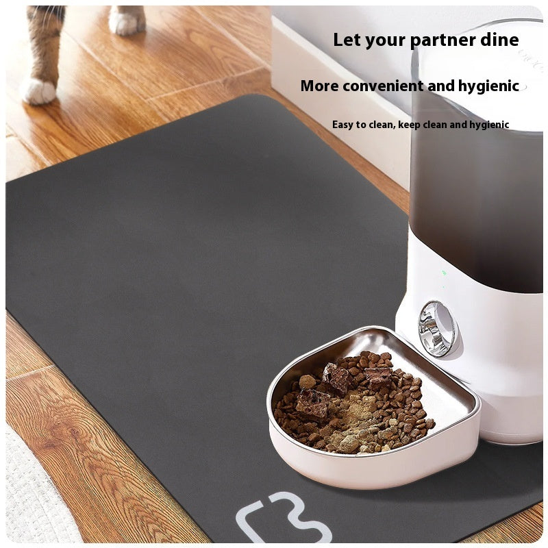 HKM-183443 Minimalist Pet Feeding Mat Repeated Washing Water-absorbing Non-slip Mat Rest Sleep