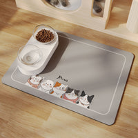 HKM-183443 Minimalist Pet Feeding Mat Repeated Washing Water-absorbing Non-slip Mat Rest Sleep