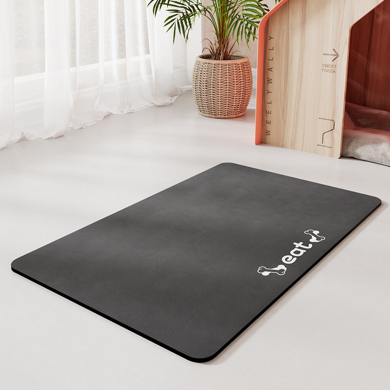 HKM-183443 Minimalist Pet Feeding Mat Repeated Washing Water-absorbing Non-slip Mat Rest Sleep