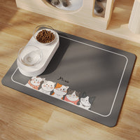 HKM-183443 Minimalist Pet Feeding Mat Repeated Washing Water-absorbing Non-slip Mat Rest Sleep