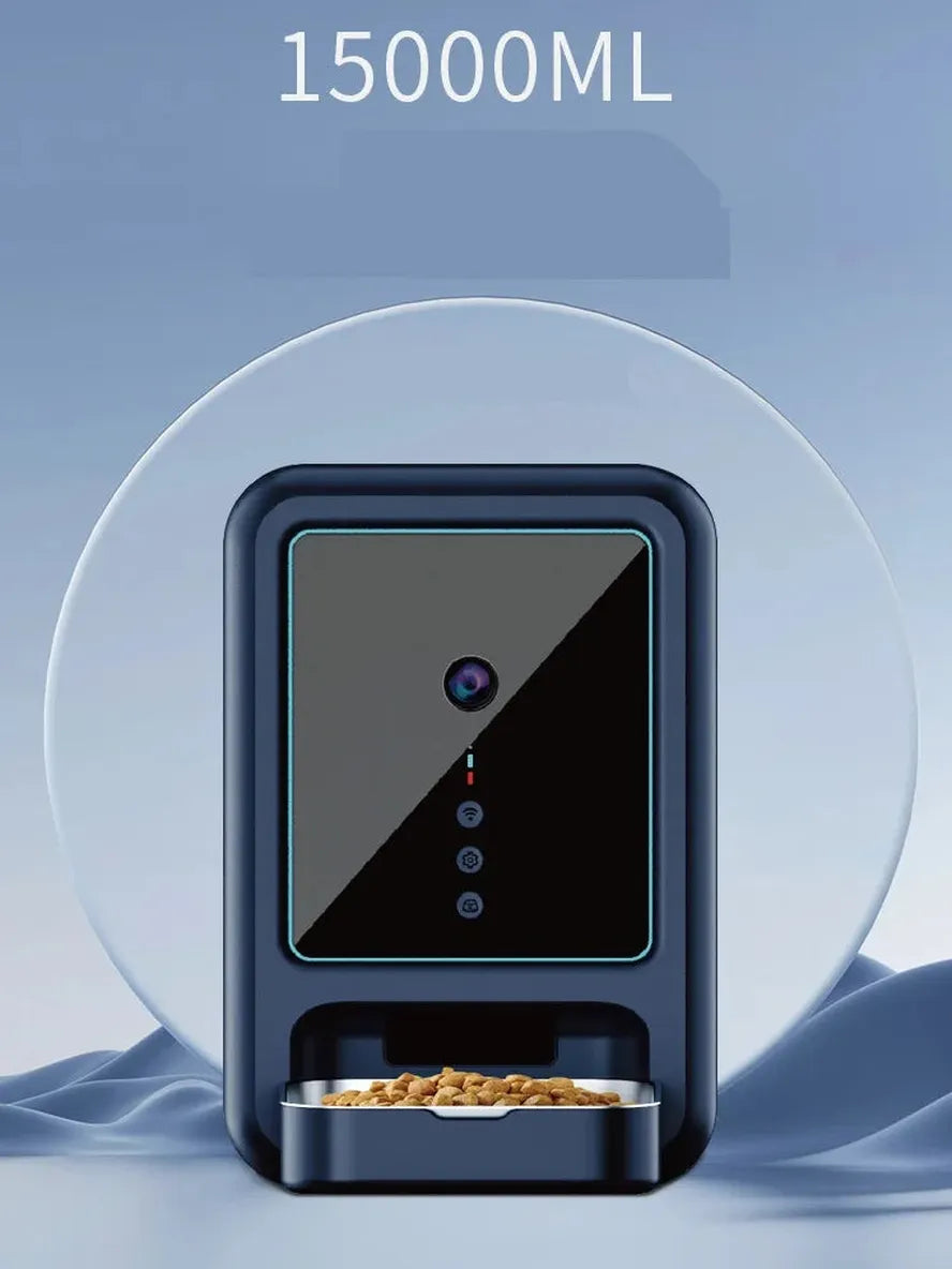 KTX-183507 Automatic 15L Pet Feeder with Remote App and LCD Display for Dogs and Cats