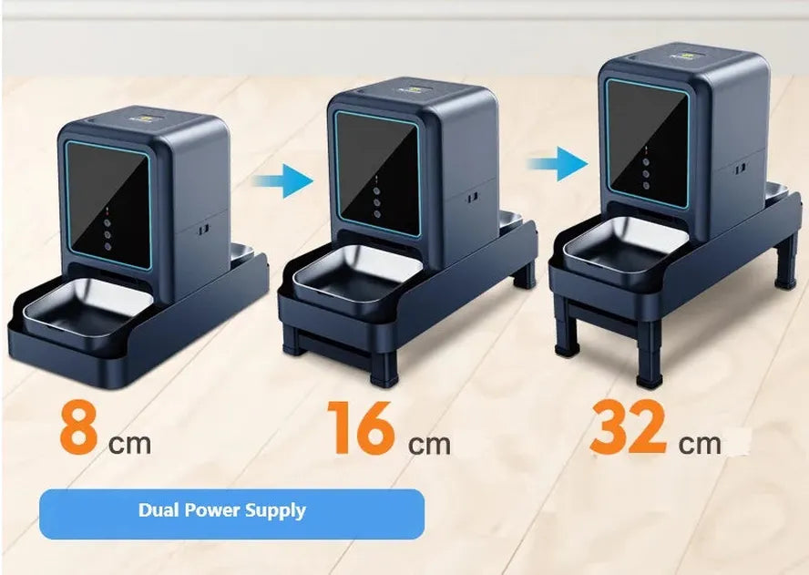 KTX-183507 Automatic 15L Pet Feeder with Remote App and LCD Display for Dogs and Cats