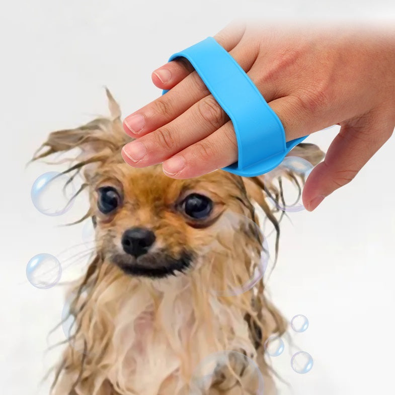 HKM-183571 Silicone Multifunctional Pet Bath Brush for Bathing and Massaging Pets