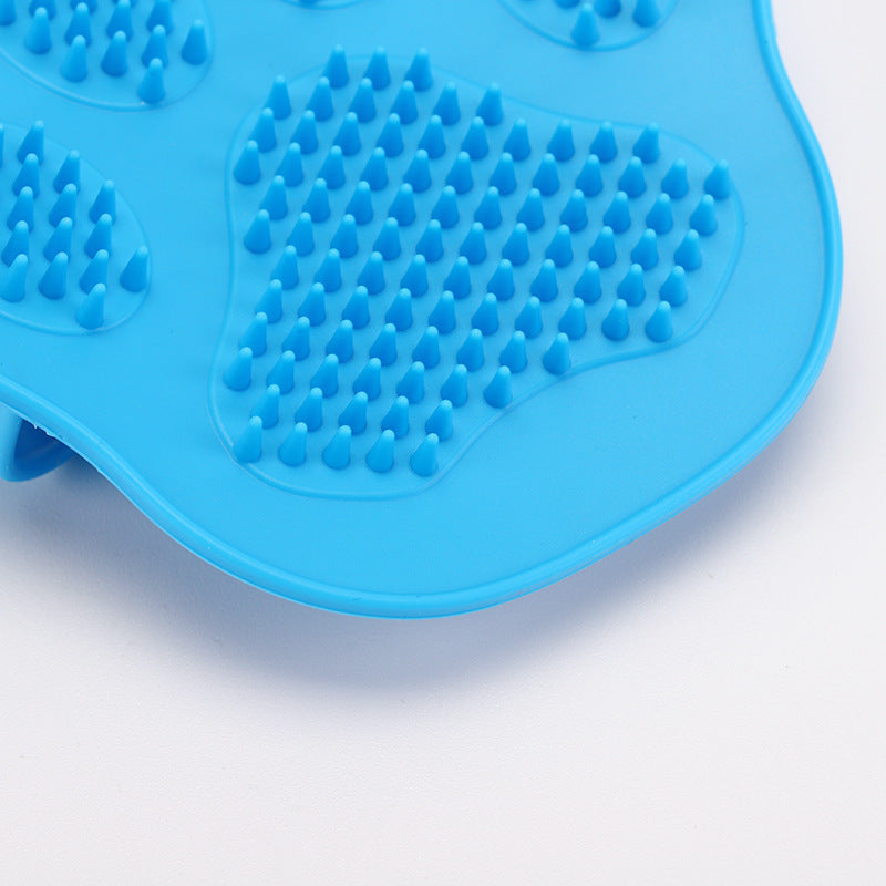 HKM-183571 Silicone Multifunctional Pet Bath Brush for Bathing and Massaging Pets
