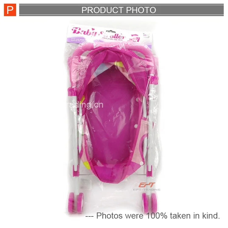 HKM-183699 Mini Sliding Stroller Toy for Dolls – Cute Baby Carriage Accessory for Ages 2-7