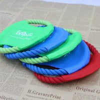 HKM-183699 Pet Dog Flying Disc Toy - Lightweight Canvas & Rope Design for Interactive Playtime