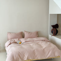 HKM-183891 Class A Cotton Jacquard Four-Piece Bedding Set in Bright Yellow with Tree Pattern