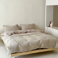 HKM-183891 Class A Cotton Jacquard Four-Piece Bedding Set in Bright Yellow with Tree Pattern