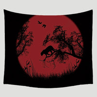 HKM-183891 Geometric Abstract Polyester Tapestries for Modern Bedroom Decor - Multiple Sizes Available
