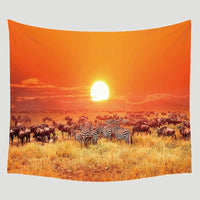 HKM-183891 Geometric Abstract Polyester Tapestries for Modern Bedroom Decor - Multiple Sizes Available