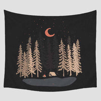 HKM-183891 Geometric Abstract Polyester Tapestries for Modern Bedroom Decor - Multiple Sizes Available