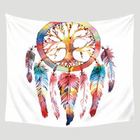 HKM-183891 Geometric Abstract Polyester Tapestries for Modern Bedroom Decor - Multiple Sizes Available