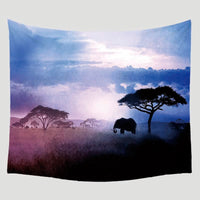 HKM-183891 Geometric Abstract Polyester Tapestries for Modern Bedroom Decor - Multiple Sizes Available