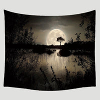 HKM-183891 Geometric Abstract Polyester Tapestries for Modern Bedroom Decor - Multiple Sizes Available