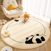 HKM-183955 Circular Cashmere Carpet with Cartoon Anime Patterns, Multiple Sizes Available, Soft and Easy to Clean