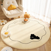 HKM-183955 Circular Cashmere Carpet with Cartoon Anime Patterns, Multiple Sizes Available, Soft and Easy to Clean