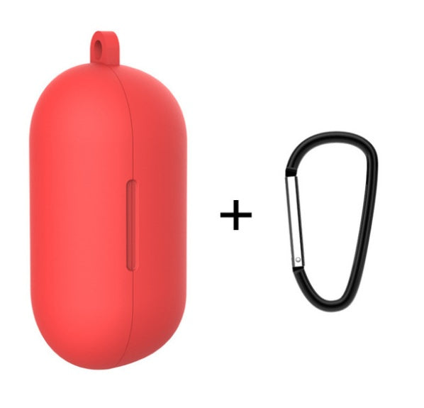 HKM-183955 Silicone Protective Case for Haylou/Hey I GT1/GT1 Plus Bluetooth Headset with Anti-Lost Buckle