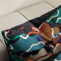 HKM-184019 Abstract Cloud Design Chenille Embroidered Throw Pillow Cover - 45x45cm, 30x50cm