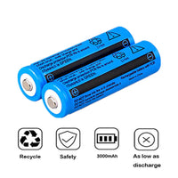 HKM-184083 3000mAh 3.7V Li-ion Rechargeable Battery & USB Charger for Flashlights and Portable Devices