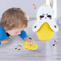 HKM-184147 Inductive Beat Music Banana Plush Toy – Soft Stuffed Animal for Babies and Toddlers, Educational Learning Fun