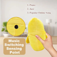 HKM-184147 Inductive Beat Music Banana Plush Toy – Soft Stuffed Animal for Babies and Toddlers, Educational Learning Fun