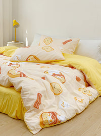 HKM-184211 Pure Cotton Four-Piece Cartoon Duvet Cover Set for Kids' Beds, Various Adorable Designs