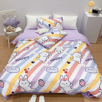 HKM-184211 Pure Cotton Four-Piece Cartoon Duvet Cover Set for Kids' Beds, Various Adorable Designs