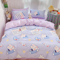 HKM-184211 Pure Cotton Four-Piece Cartoon Duvet Cover Set for Kids' Beds, Various Adorable Designs
