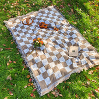 HKM-184275 Bohemian Knitted Chenille Camping Rugs in Various Colors and Sizes