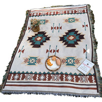 HKM-184275 Bohemian Knitted Chenille Camping Rugs in Various Colors and Sizes