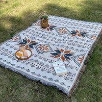HKM-184275 Bohemian Knitted Chenille Camping Rugs in Various Colors and Sizes