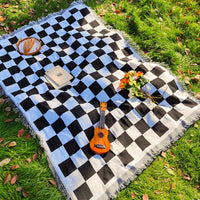HKM-184275 Bohemian Knitted Chenille Camping Rugs in Various Colors and Sizes