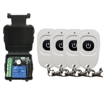 HKM-184403 Wireless Remote Control Switch for Door Opener with 5 Transmitters and Receiver, DC24V System