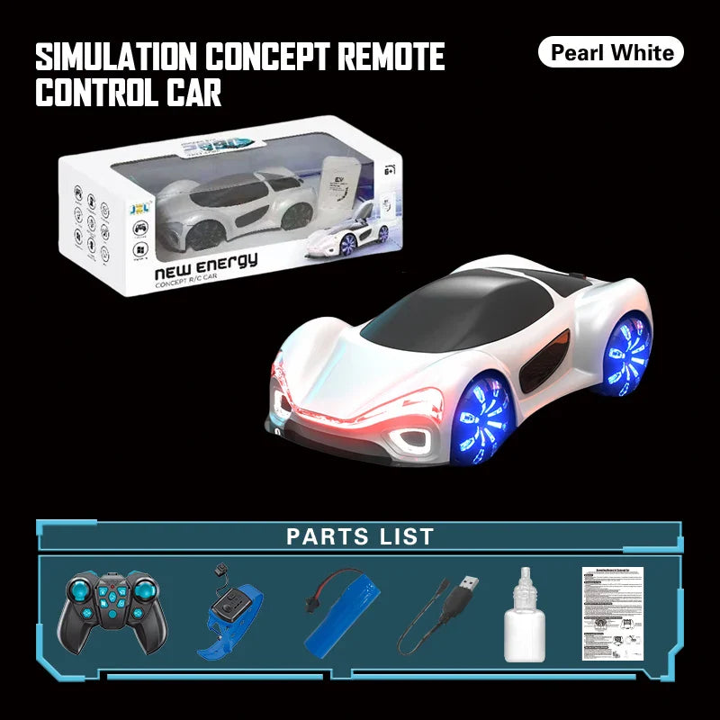 HKM-184467 2.4G Gesture-Controlled RC Stunt Car with Spray Function and Flashing Lights