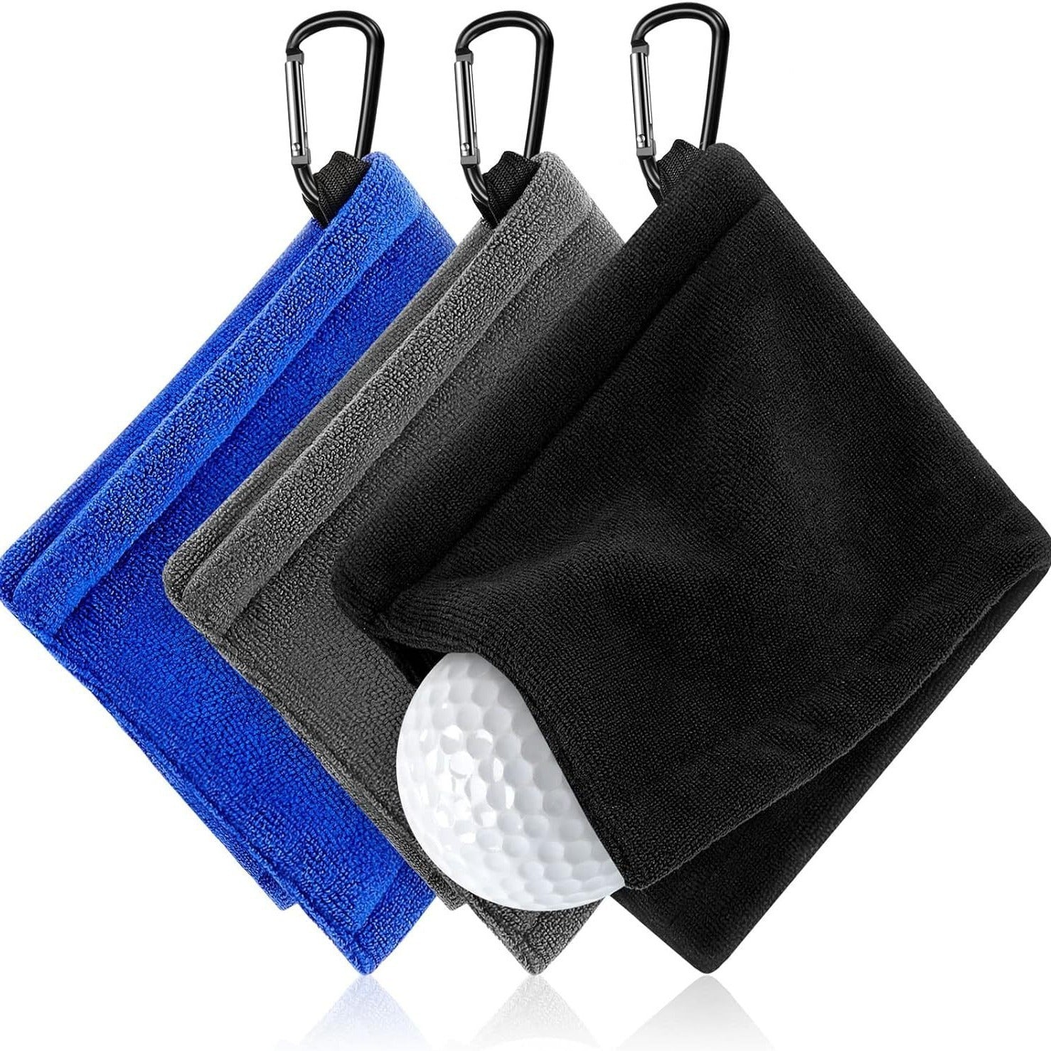 HKM-184467 Golf Cleaning Brush and Microfiber Towel Set - Multiple Color Options Available