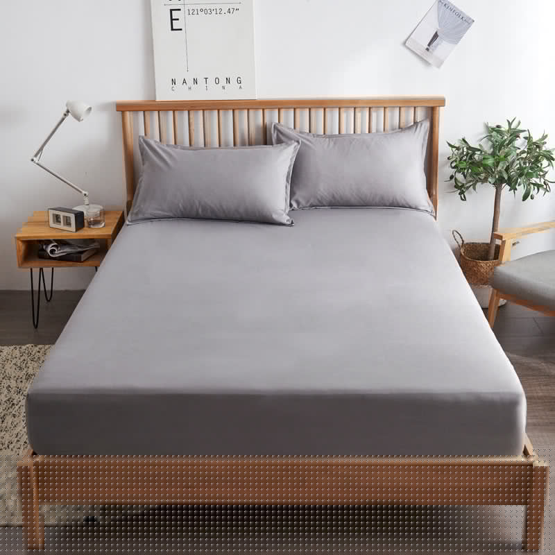 KTX-184851 Pure Cotton Fitted Sheet Non-Slip Bedspread for Standard and Thin Mattresses