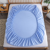 HKM-184851 Pure Cotton Fitted Sheet Non-Slip Bedspread for Standard and Thin Mattresses