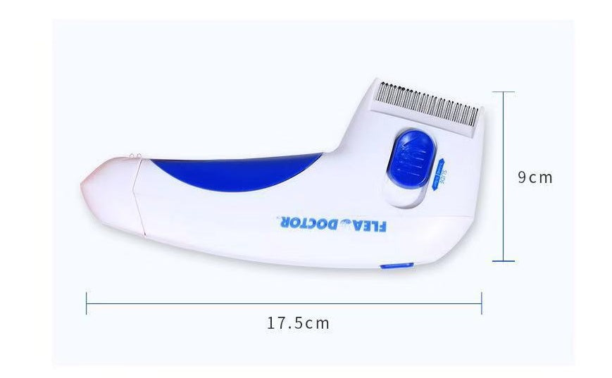 HKM-184979 Electric Pet Lice Remover Comb for Dogs and Cats, Replaceable Battery and Cutter Head, Insulation Plastic and Steel Needle Design